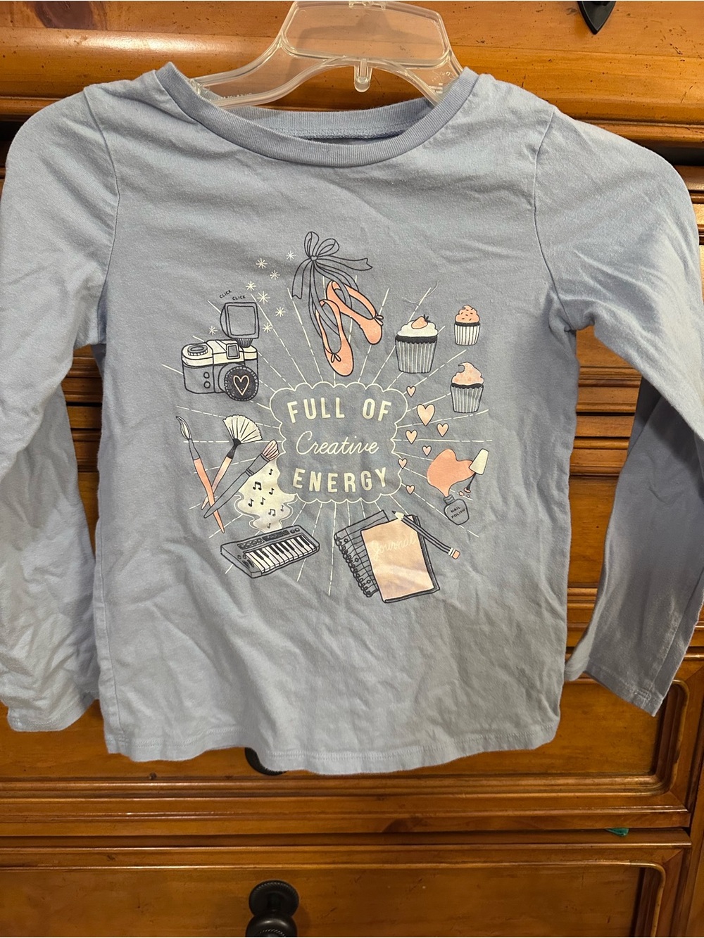 OshKosh B'gosh Light Blue 'Full of Creative Energy' Graphic Long-Sleeve Tee